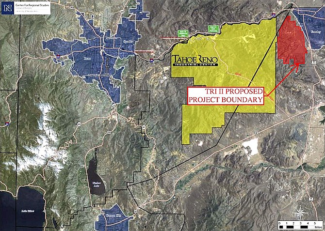Up to 20,000 acres in Lyon County is proposed as a new industrial park to succeed the Tahoe Reno Industrial Center, which would share a boundary.