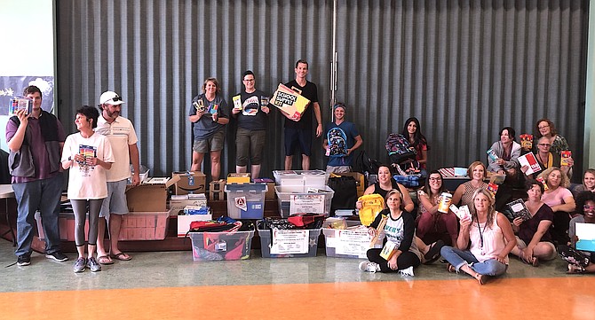 The Aug. 9 school supply drive at Lemelson STEM Academy was a big success.