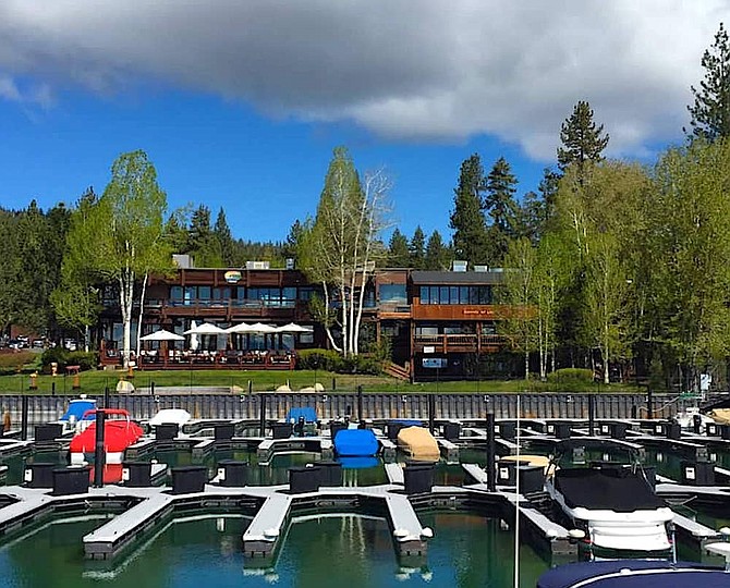 A look at the Boatworks Mall from Lake Tahoe. 