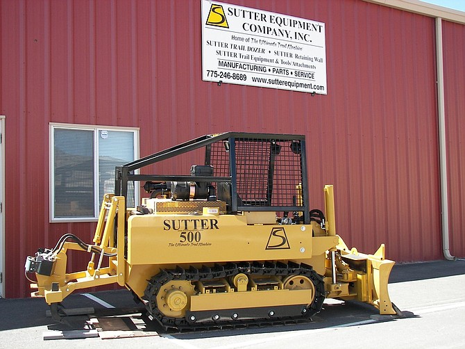 Sutter Equipment Company is the only manufacturer in the world of the Sutter 500 Trail Dozer (pictured), in addition to the Sutter 300 mini Trail Dozer and other equipment.