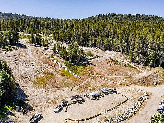 A look from above at Kingvale Recreational Resort near Donner Summit.