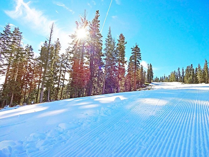 The slopes at Northstar California are seen here.
