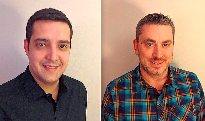 In 2015, Brandon App, left, and Tim Miles launched Reno-based IT consulting company Sierra Miles Group LLC.