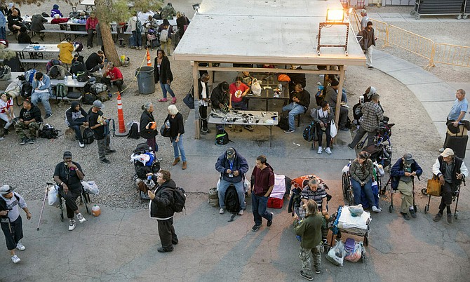 A view of the Courtyard Homeless Resource Center in Las Vegas on Nov. 13, 2019.