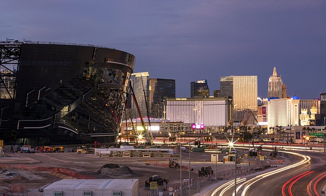 Allegiant Stadium in Las Vegas, as seen on Tuesday, Jan. 28, 2020.