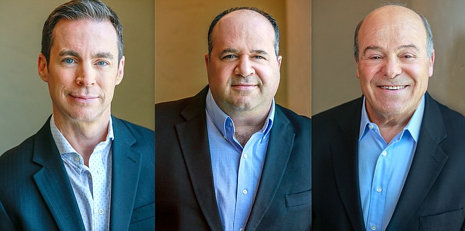 RNOX co-founders, from left: Vice President of Marketing and Investor Relations Cameron Crain, Executive Chairman Shaunt Sarkissian, and CEO and Head of EIR Program Vahe Sarkissian.