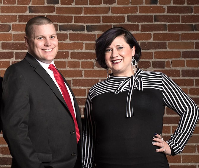 Courtney Meredith, right, and Chris Meredith are co-owners of Design on Edge.
