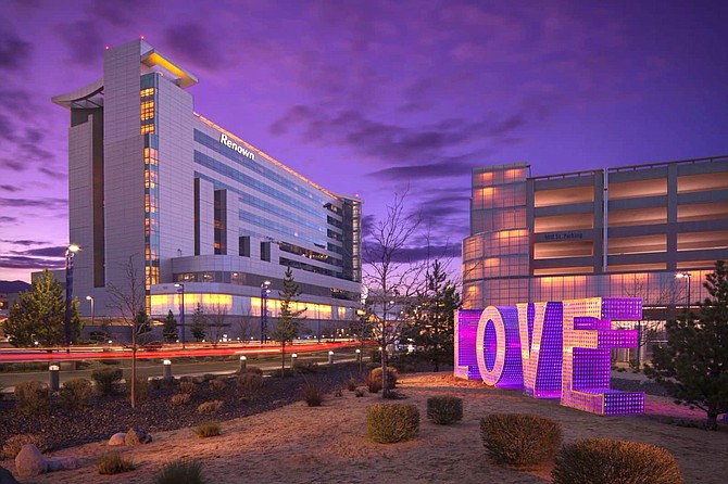 In April, Reno artistJeff Schomberg&#039;s Love sculpture was installed near the entrance of Renown Regional Medical Center as an homage to Reno&#039;s healthcare workers.