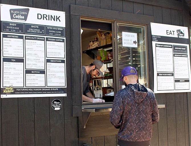 After closing for six weeks, Black Cabin Coffee in South Lake Tahoe reopened on May 1 with a walk-up window to serve customers.