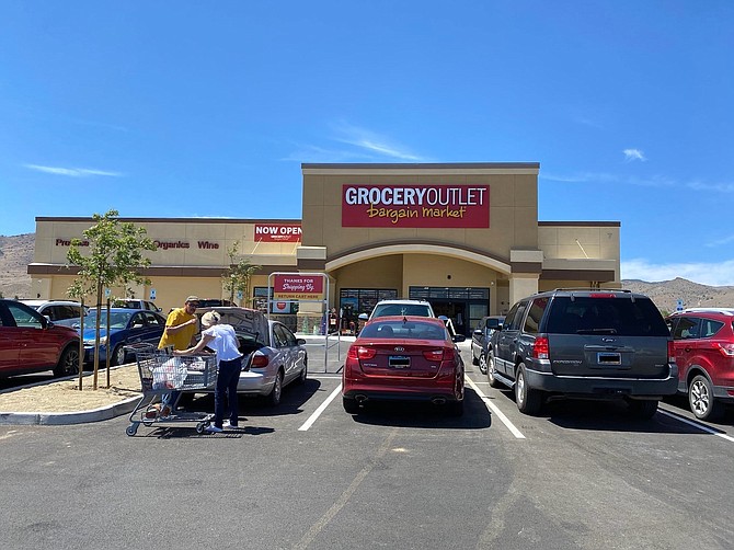 The storefront of the new Grocery Outlet in Dayton, Nevada.