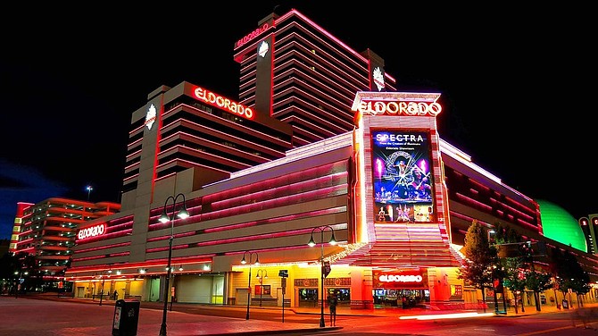 A look outside Eldorado Resorts&#039; namesake casino-resort property in downtown Reno.