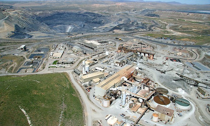 An overhead look at Barrick&#039;s Goldstrike Mine near Carlin, Nev.