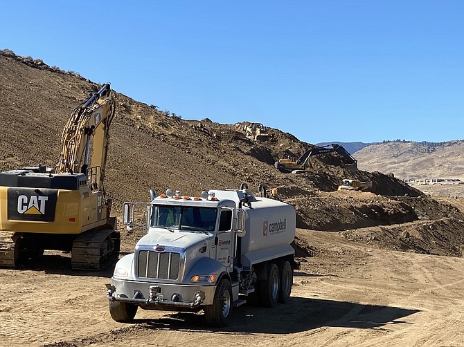 Campbell Construction has begun mass grading for a new housing development in Somersett in Northwest Reno, as seen here the afternoon of Oct. 20.