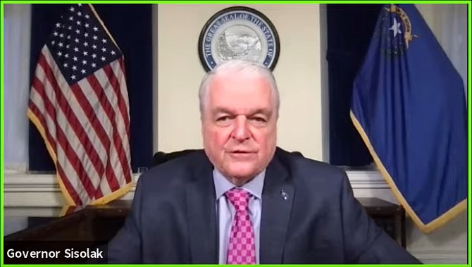 Gov. Steve Sisolak announced the state&#039;s updated vaccine plan during a Monday evening virtual press conference, in which he also extended the statewide &quot;pause&quot; another 30 days.